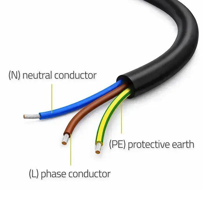 Qoltec IEC C13 Power cable | stripped and soldered | Pure copper Cu | 3x0.75mm² | 0.5m Фото num