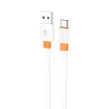 Borofone Cable BX89 Union - USB to Type C - 3A 1 metre white-orange Photo