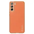 Dux Ducis Yolo elegant cover made of ecological leather for Samsung Galaxy S22 + (S22 Plus) orange Фото num