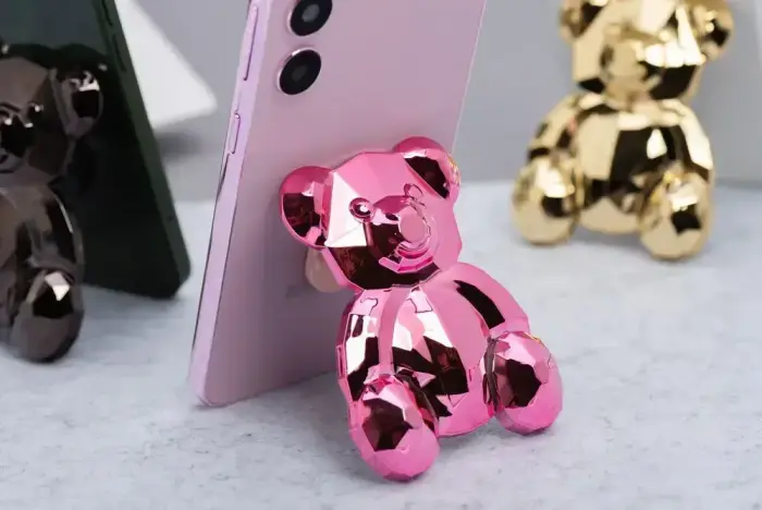 Phone stand BEAR - stick-on - pink Foto 6