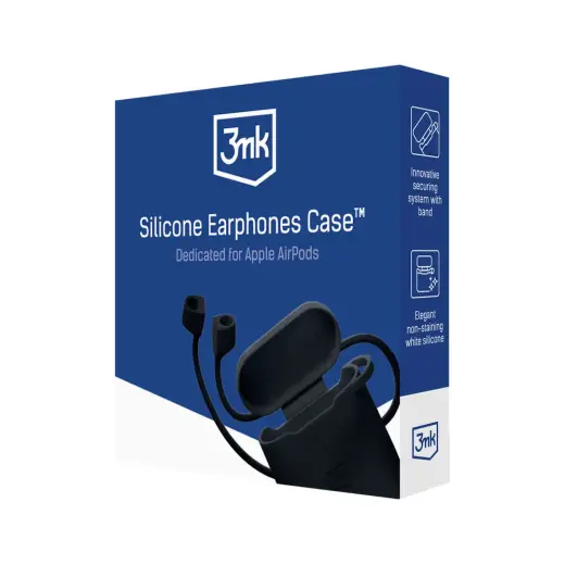 3mk Silicone AirPods Case for AirPods Pro 3 - Black Foto 2