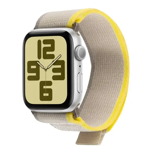 OBAL:ME Textile Strap for  Apple Watch 42-49mm M-L Beige|Yellow