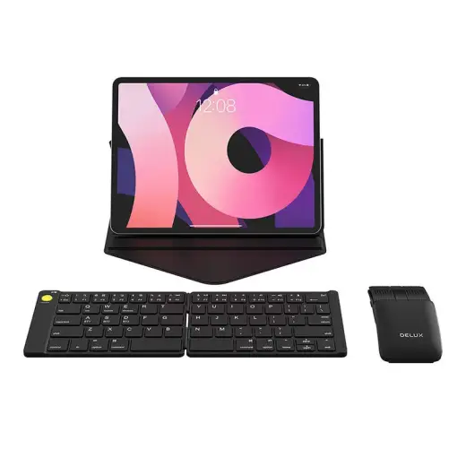 Set Wireless foldable Keyboard Delux KF10 and mouse MF10PR Фото num