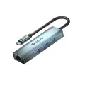 Devia adapter HUB 4in1 EC621 USB-C 3.1 to 3x USB 3.0 + RJ45 deep gray Фото num