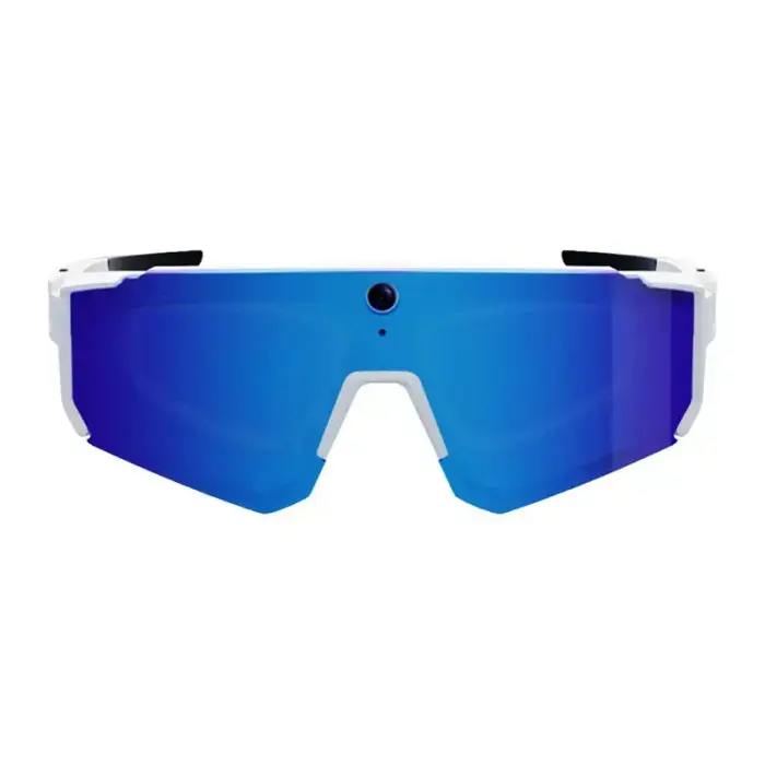Colmi V06 AI White Sports Sunglasses (with blue lenses)