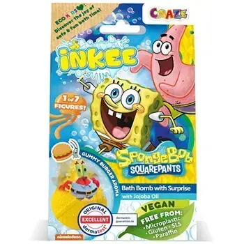 INKEE SpongeBob Bath Bomb - Koupelová bomba s překvapením 80.0g