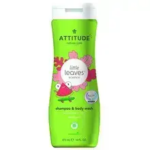 Attitude Dětské tělové mýdlo a šampon (2 v 1) Little Leaves s vůní melounu a kokosu 473 ml