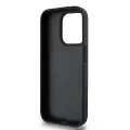 DKNY PU Leather Repeat Pattern Stack Logo MagSafe Case for iPhone 15 ro Max Black — Foto 4