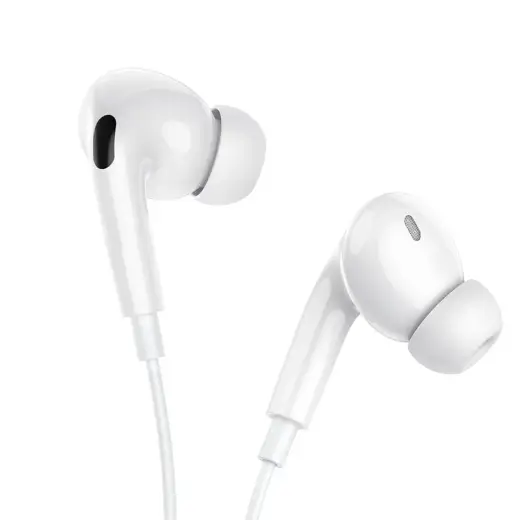 Borofone Earphones BM100 Pro Fuente with microphone white Foto 3