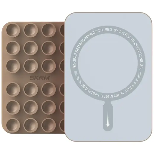 Universal suction cup Skinarma Stax MagSafe for phone champagne Foto 2