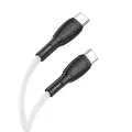 Borofone BX86 Advantage datu pārraides un uzlādes vads | USB-C uz USB-C | 60W | 1m | balts Foto 1