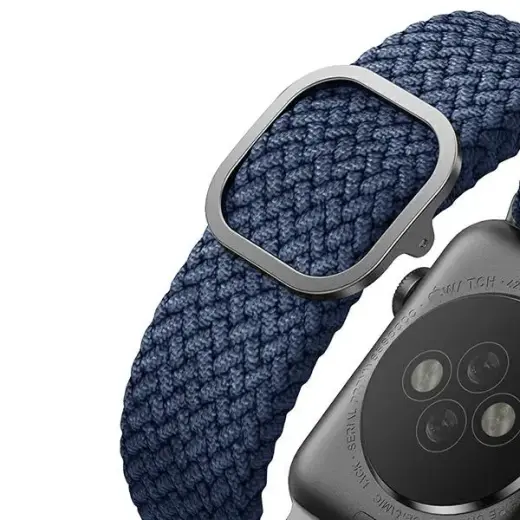 UNIQ pasek Aspen Apple Watch 40|38|41mm Series 4|5|6|7|8|SE|SE2 Braided niebieski|oxford blue Фото num