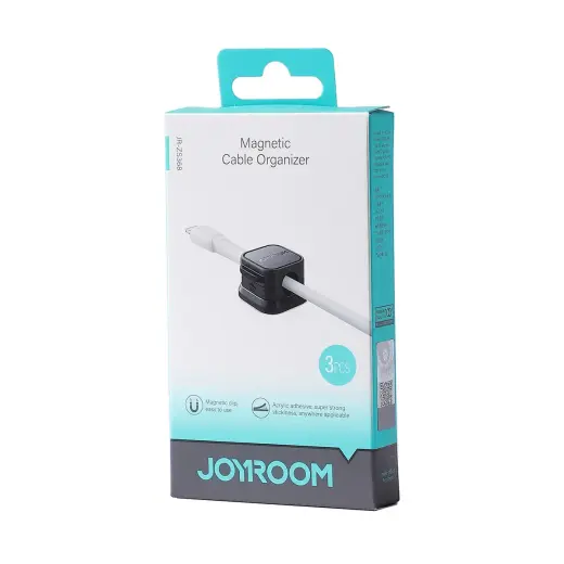 Joyroom JR-ZS368 magnetic cable organizer - black (3 pcs.) Фото num