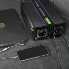 Qoltec Monolith voltage converter 3000 MS Wave | 12V to 230V | 1500/3000 | USB Foto 3