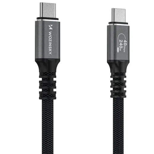 Wozinsky WPS-UY415S USB-C Thunderbolt 4 Cable 240W 1.5m 4K - Black Foto 4