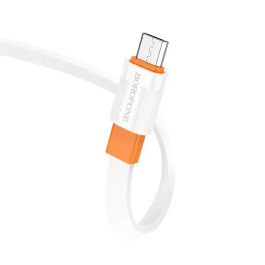 Borofone Cable BX89 Union - USB to Micro USB - 2,4A 1 metre white-orange Foto 3