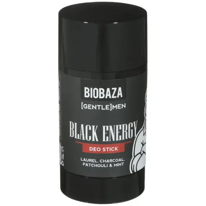 Biobaza, Black Energy, Natural Ingredients, Refreshing & Protecting, Fresh & Green, Deodorant Stick, For Men, 50 ml