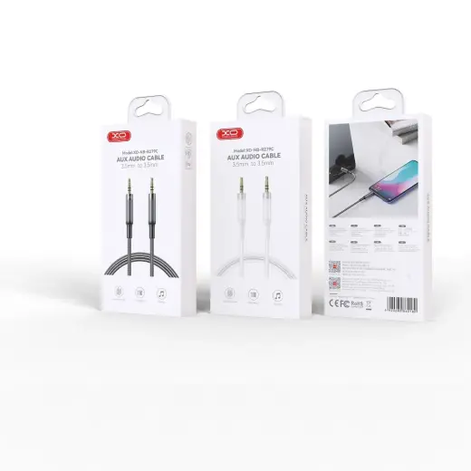 XO cable audio NB-R279C jack 3,5mm - jack 3,5mm 1,0m black Foto 2
