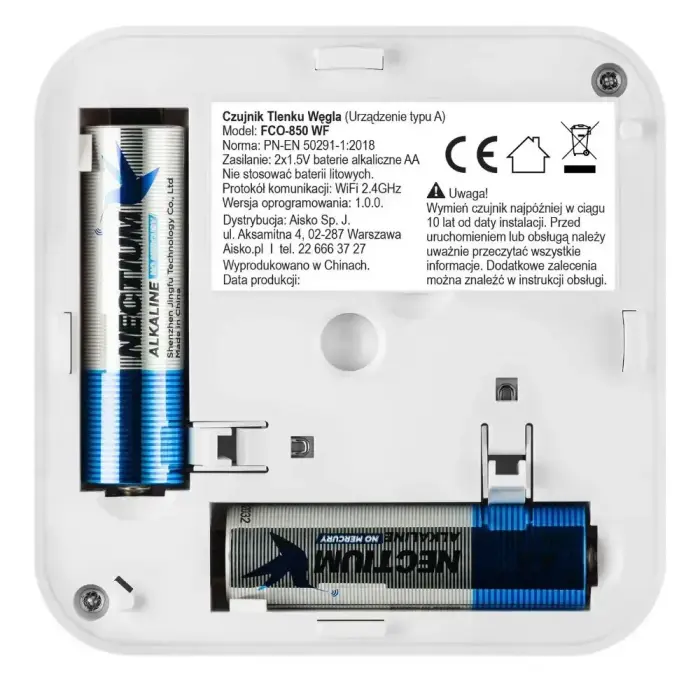 Firesco FCO-850 WF Wi-Fi Carbon Monoxide Detector Tuya Smart Life Foto 4