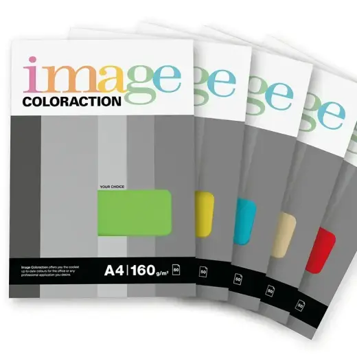 Krāsains papīrs IMAGE COLORACTION, A4, 160 gsm, 50 loksnes, CHILE / sarkanvīna krāsa