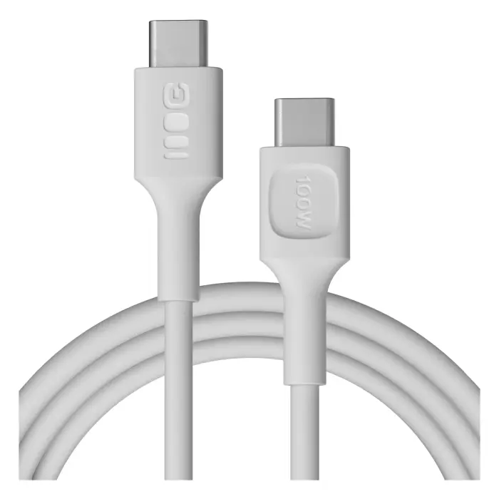 Green Cell PowerFlex data transfer and charging cable | USB-C to USB-C | 100W | 2m | white