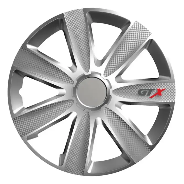 Riteņa dekoratīvais vāks GTX carbon „silver” 17"