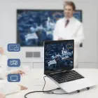 Choetech stand multifunctional station for laptop PD / USB-C HDMI (4K / 30Hz) / 2xUSB-A / 1xUSB-C / 1xSD / 1xTF black (HUB-M43) Фото num