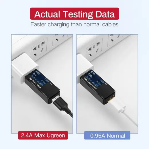 UGREEN micro USB kabelis QC 3.0 2.4A 0.5m (melns) Foto 4