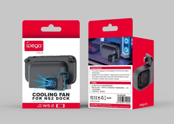 iPega SW2206 Coolin Fan for Charging Dock Nintendo Switch 2 Blackk Foto 4