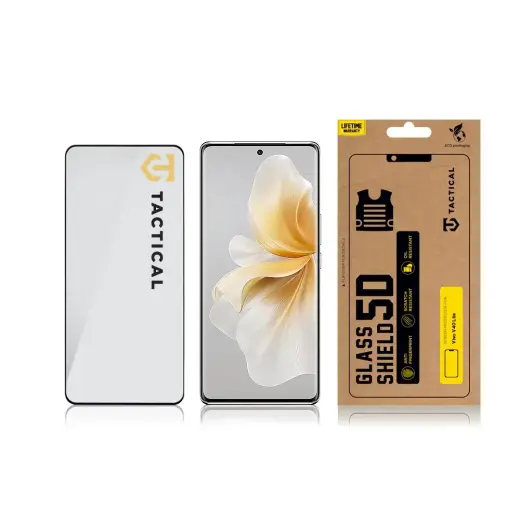 Tactical Glass Shield 5D for Vivo V40 Lite Black Фото num
