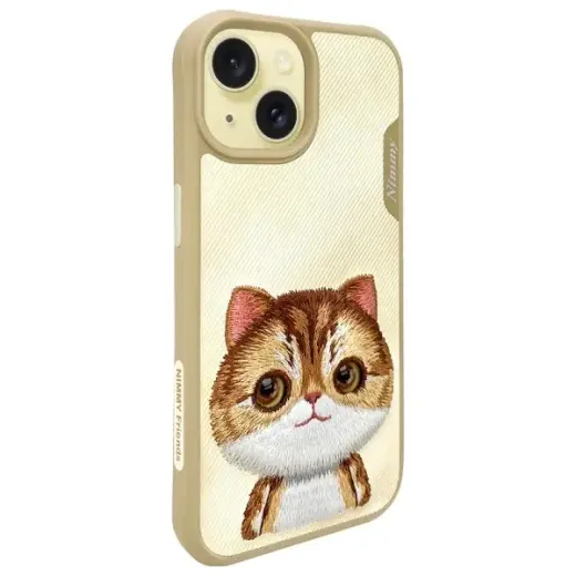 Nimmy Big Eyed Pet 2.0 Cat phone case for iPhone 15 brown Photo