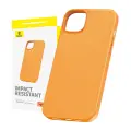 Phone Case for iPhone 15 Pro Baseus Fauxther Series (Orange) Photo