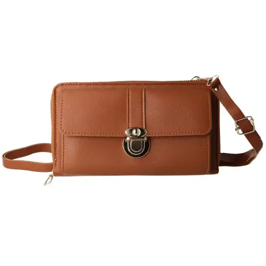 Knitted bag for phone GCW06 brown Photo