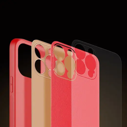 Dux Ducis Yolo elegant case made of soft TPU and PU leather for iPhone 13 Pro red Foto 18