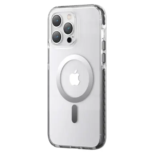 Kingxbar PQY Ice Crystal Series phone case with MagSafe support for iPhone 14 Plus gray