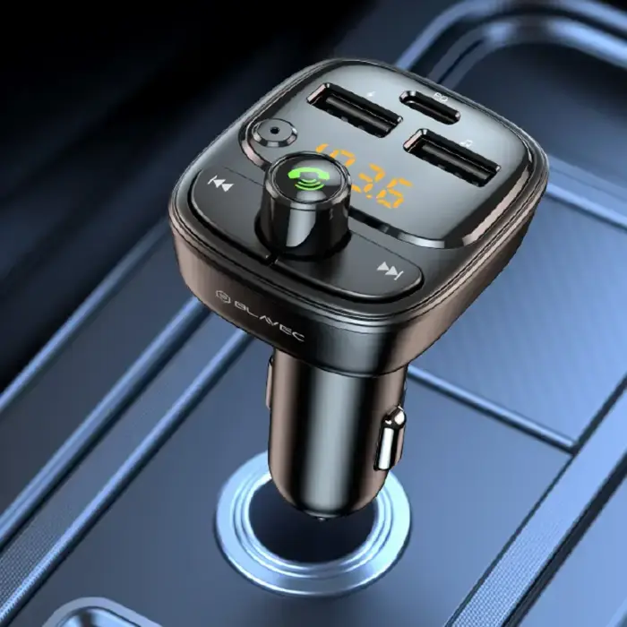 Blavec FM Transmitter Flash TR-06 MP3, Bluetooth - 2xUSB + Type C - PD 30W (TFMFTR06-B) black Фото num