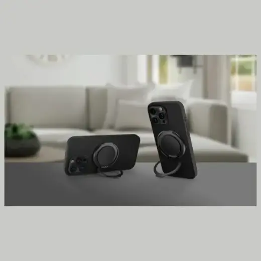 UNIQ Gripfit magnētisks lipīgs turētāja gredzens telefoniem melns Foto 4