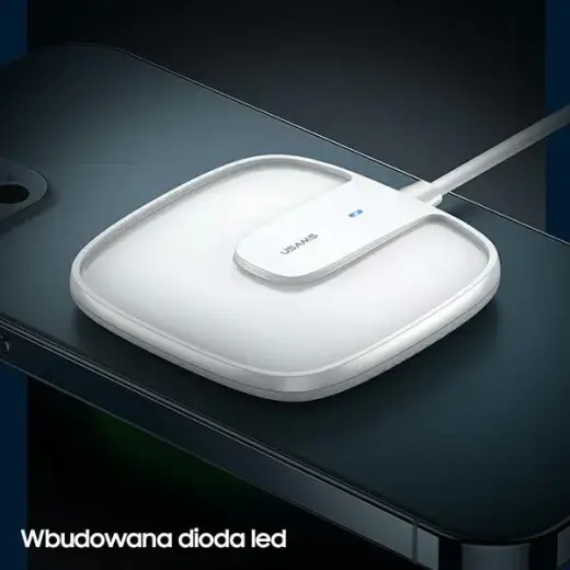 USAMS Ład. indukcyjna US-CD159 magnetic W1 15W Extra-thin iPhone 12 series biały|white CD159DZ02 Фото num