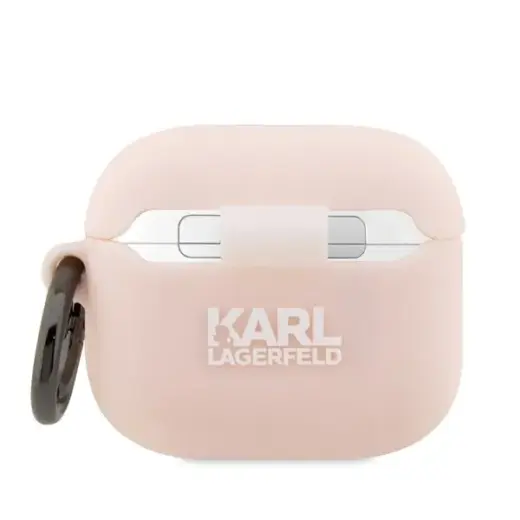 Karl Lagerfeld KLA3RUNIKP AirPods 3 cover różowy|pink Silicone Karl Head 3D Foto 2