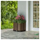 Deco Square Planter Walnut Flower Pot — Photo 2