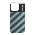 OBAL:ME Flossy Stripes Cover for Apple iPhone 16 Pro Black|Sky Blue Photo