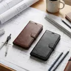 Smart Luxe ādas grāmatveida maciņš telefonam iPhone 17 Pro Max | iPhone 18 Pro Max brūns — Foto 10