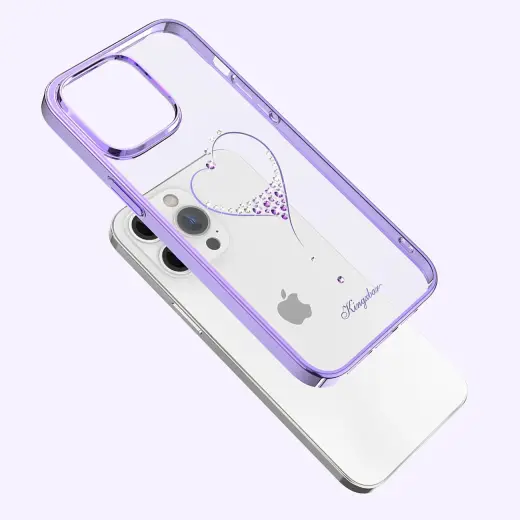 Kingxbar Wish Series case for iPhone 14 Plus decorated with crystals purple Photo