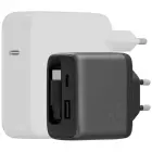 ENERGEA Ampcharge Arc 65 tīkla lādētājs | 65W | PD, QC, PPS, GaN | USB-C, USB-A | ar USB-C uz USB-C vadu komplektā | pelēks — Foto 4