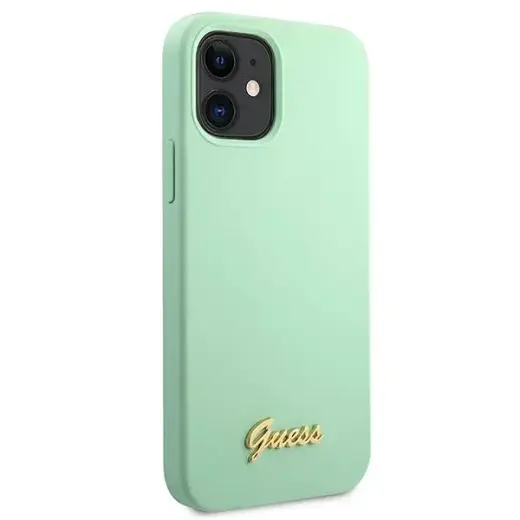 Guess GUHCP12SLSLMGGN iPhone 12 mini 5,4" zielony|green hardcase Metal Logo Script Фото num