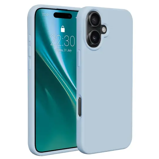 Etteri Silicone phone case for iPhone 16 Plus light blue