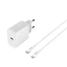 Devia wall charger Smart PD GaN 30W 1x USB-C white + cable USB-C - Lightning Foto 2
