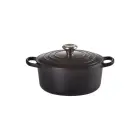 Le Creuset Чугунная кастрюля круглая Ø26см / 5,3л мат черный Фото num
