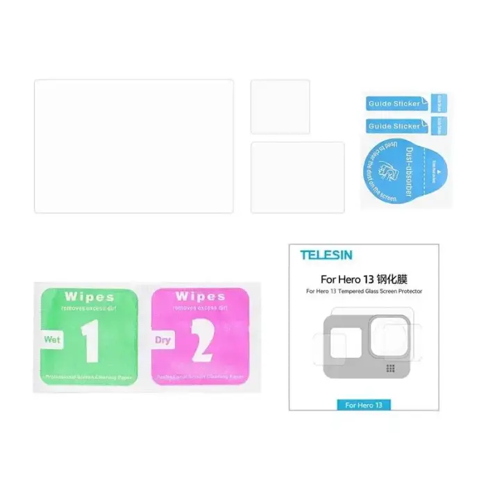 Telesin 3-in-1 Tempered Glass for GoPro Hero 13 Black (S6-FLM-07-TGP) Фото num