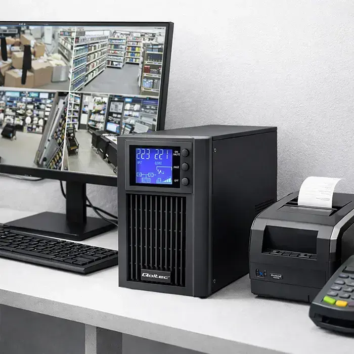 Qoltec Pure Sine Wave UPS Emergency Power Supply | 1kVA | 800W | AVR | LCD  Foto 8